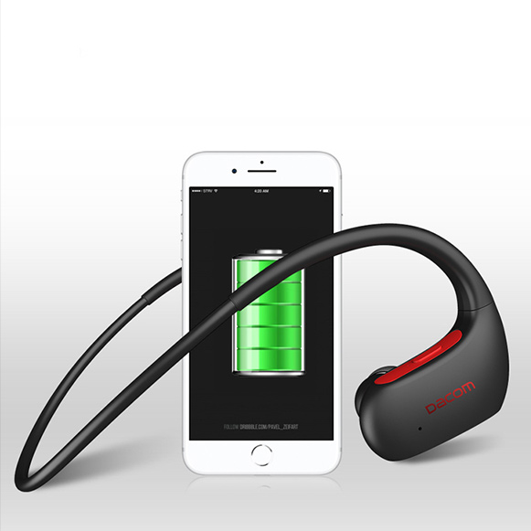 Bezdrôtové Bluetooth pecky do uší za uši s dlhou výdržou batérie.