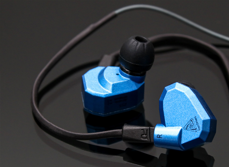 Modrá slúchadlá špunty pecky do uší KZ ZS5.
