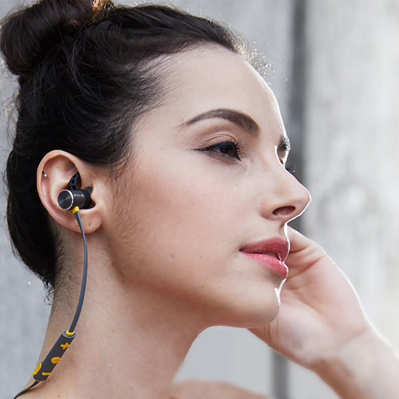 Plextone BX343 bezdrôtová Bluetooth športové slúchadlá so super zvukom a Extra Bass.