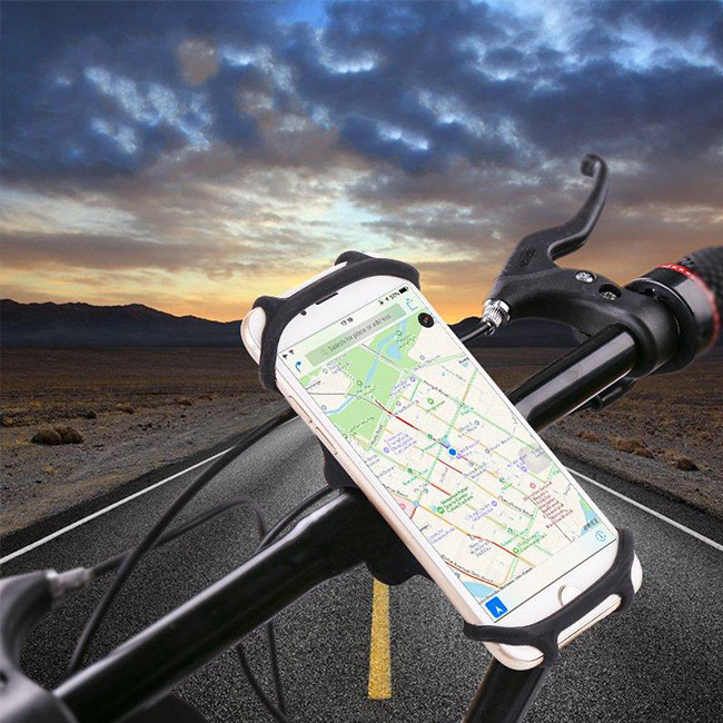 Držiak na bicykel pre mobily, smartphony, iPhone s veľkosťou 4,5 až 5,5 palcov.